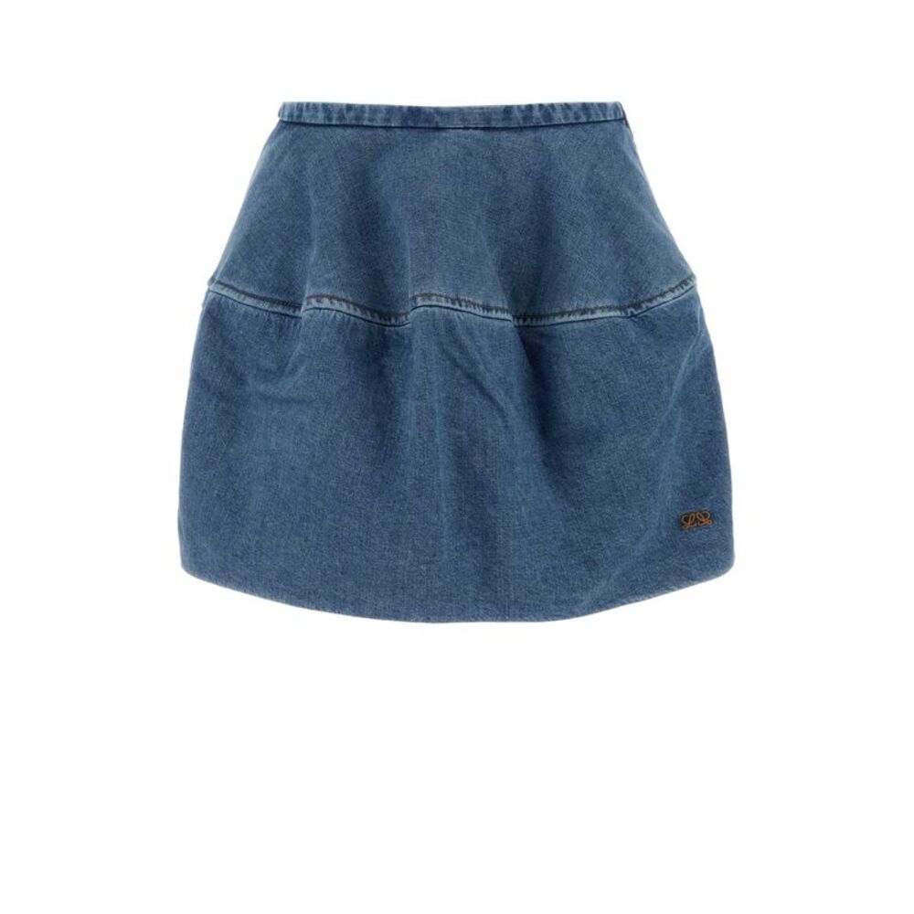 Loewe Women Denim Mini Skirt